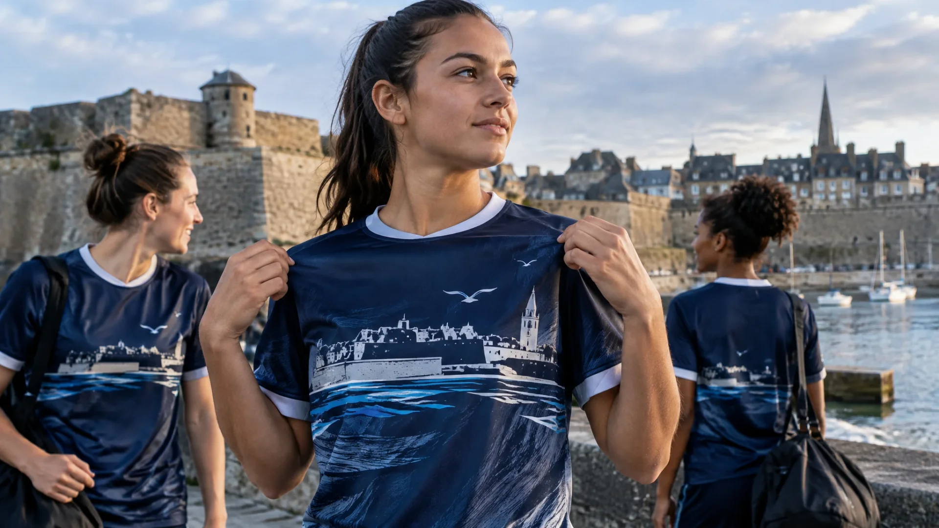 Illustration éditoriale : US Saint-Malo, Les Marseillaises : quand le maillot devient un produit d’identité