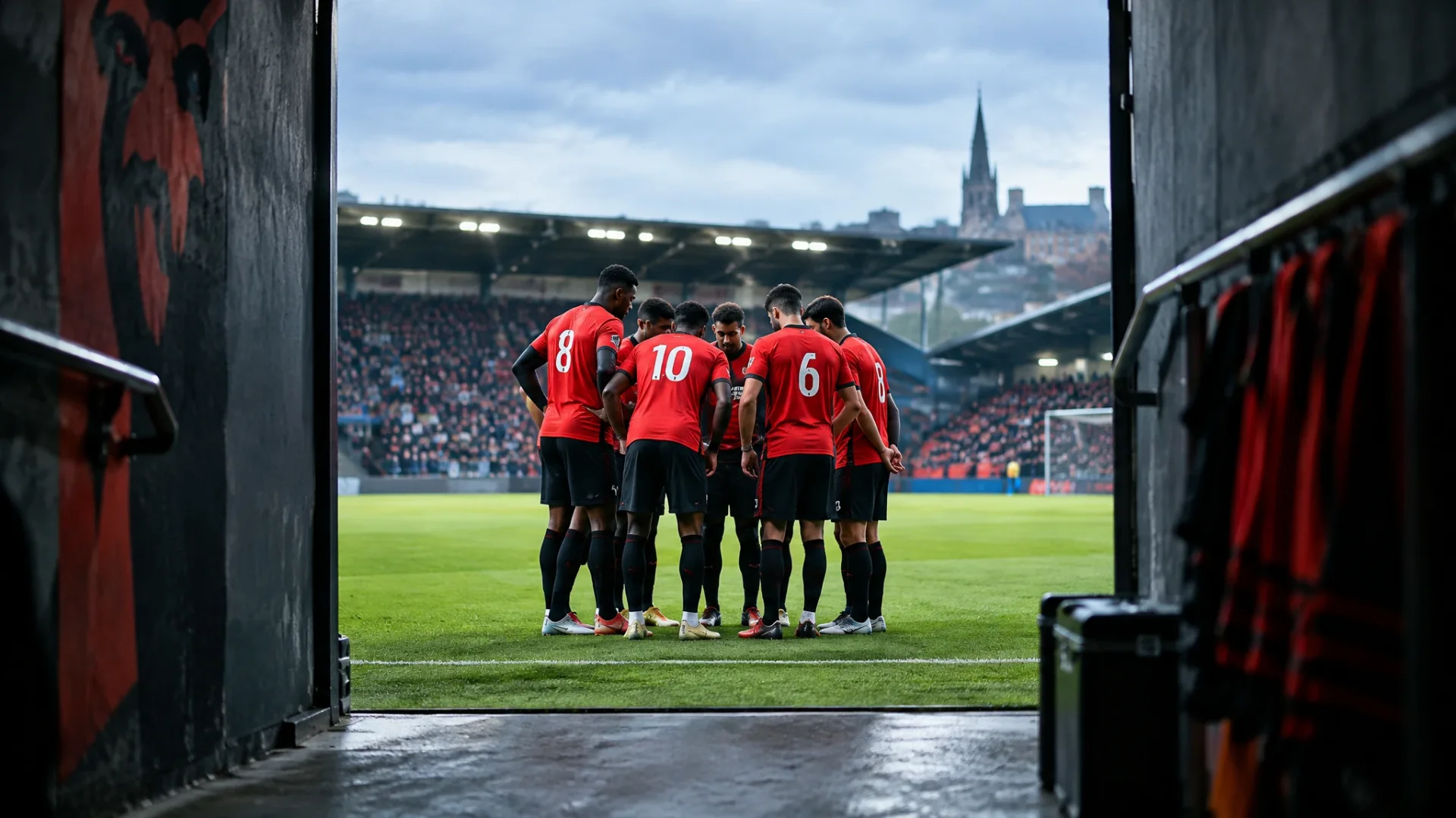 Editorial illustration: Rennes atop Ligue 1, for now: a compressed table leaves no room for self-congratulation