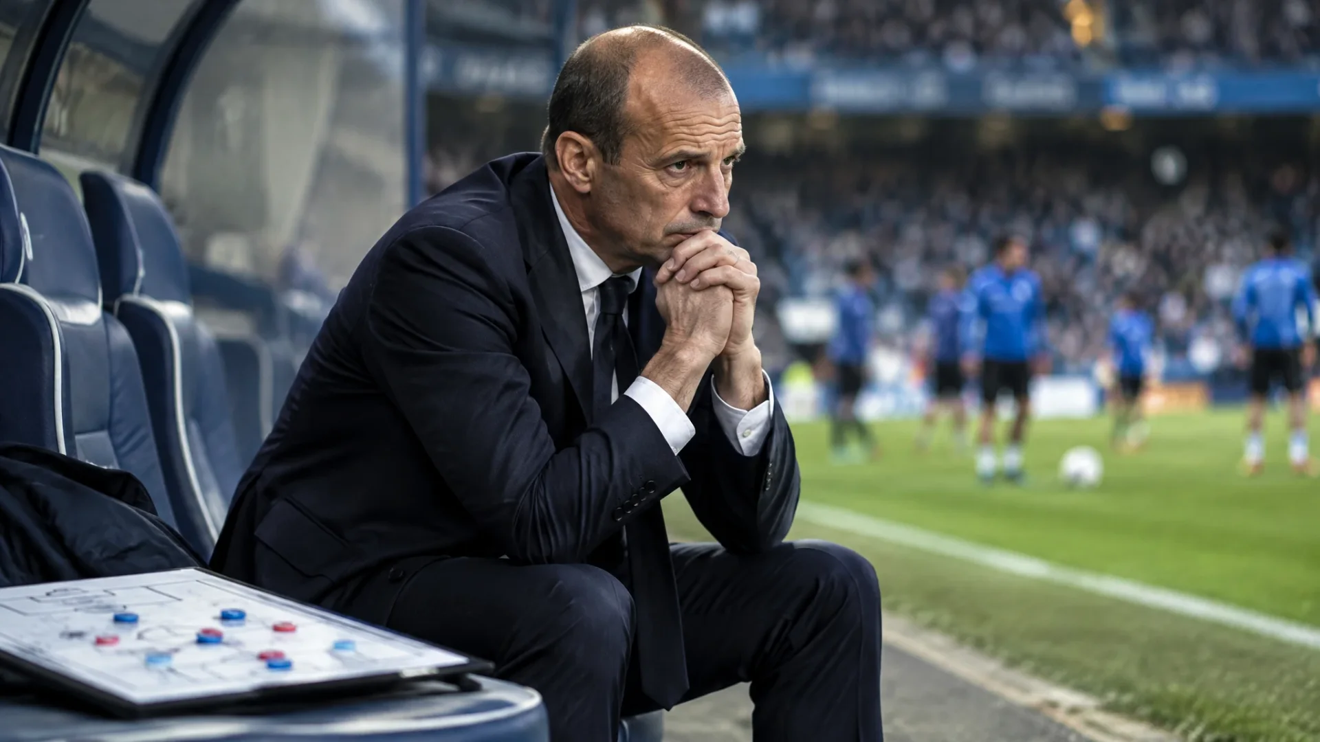 Illustration éditoriale : Naples, Allegri et le coût très concret d’une suspension de deux matchs