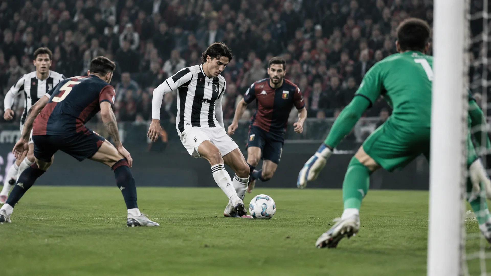 Illustration éditoriale : Juventus contre Genoa révèle surtout une attaque trop pauvre en jeu ouvert