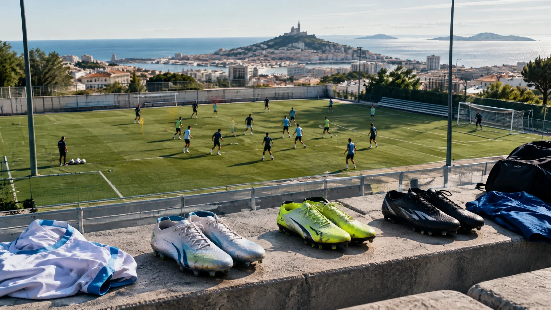 Illustration éditoriale : OM, PUMA et les crampons adidas : à Marseille, le maillot ne commande plus tout